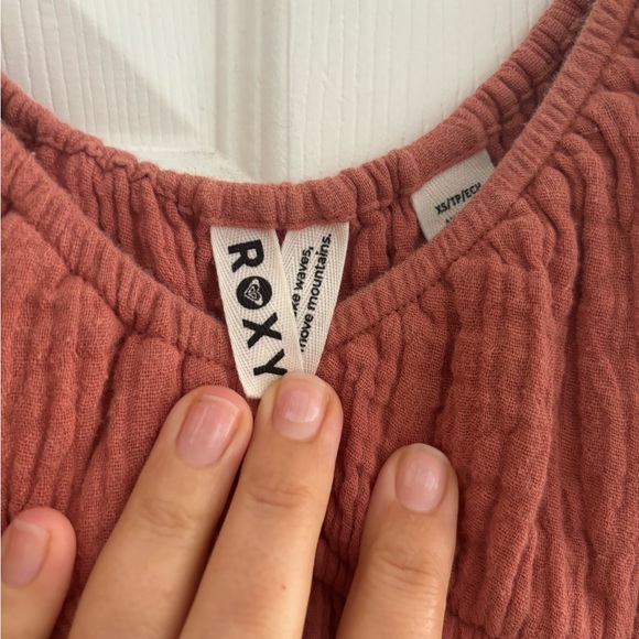 Roxy Ruffled Sleeve Rust Dress - Picture 2 of 6